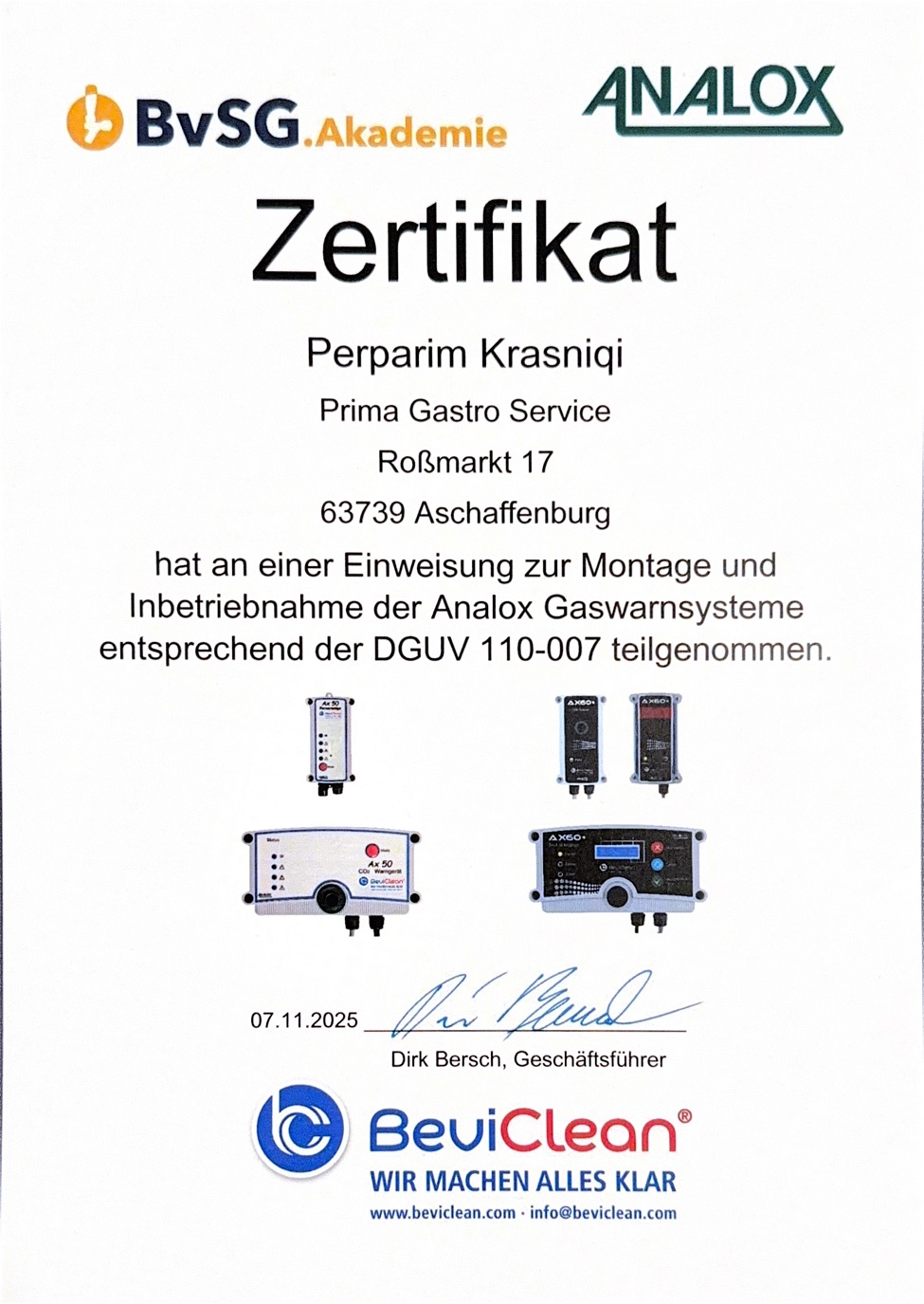 Zertifikat 3